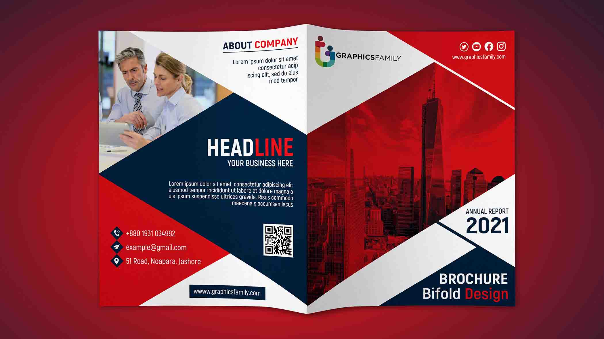 Bifold Brouchur Design PSD